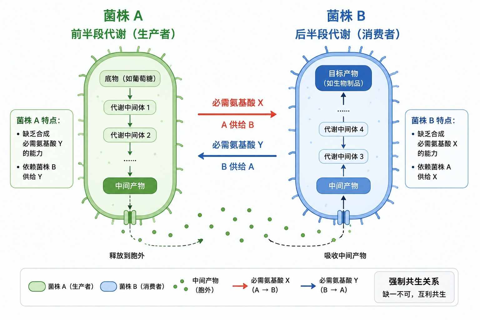 合成微生物菌群中的空间模块化组装与强制交叉互养机制