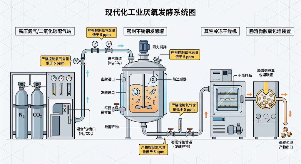下一代益生菌的高密度厌氧发酵与微胶囊包埋流程