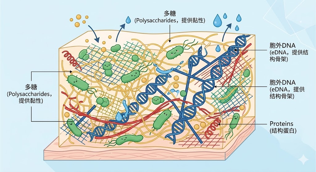 生物膜的“钢筋水泥”：EPS 组成成分解析