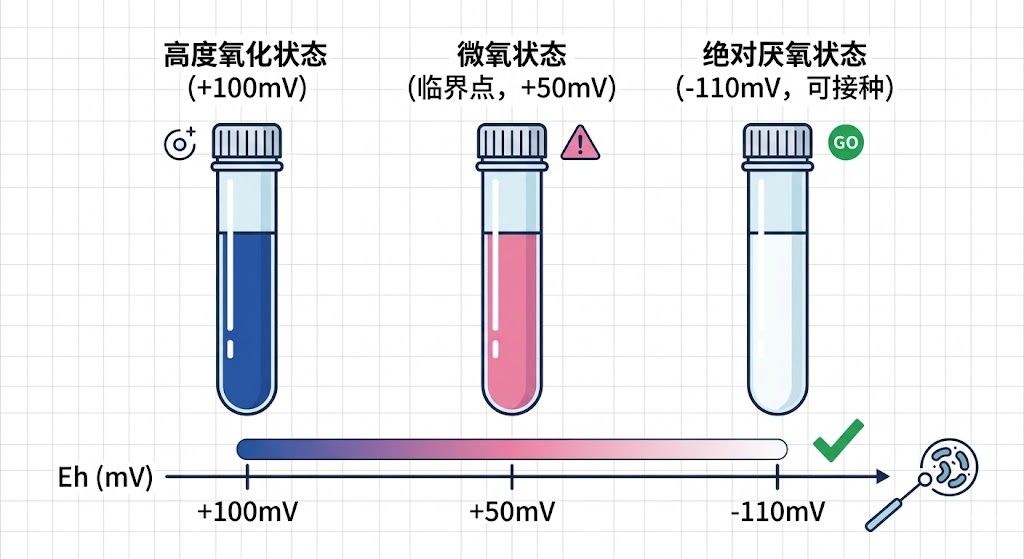 刃天青(Resazurin)指示剂在不同氧化还原电位下的显色变化