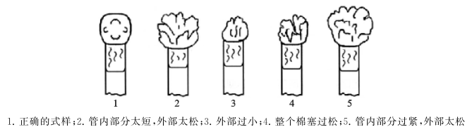 对棉塞的要求